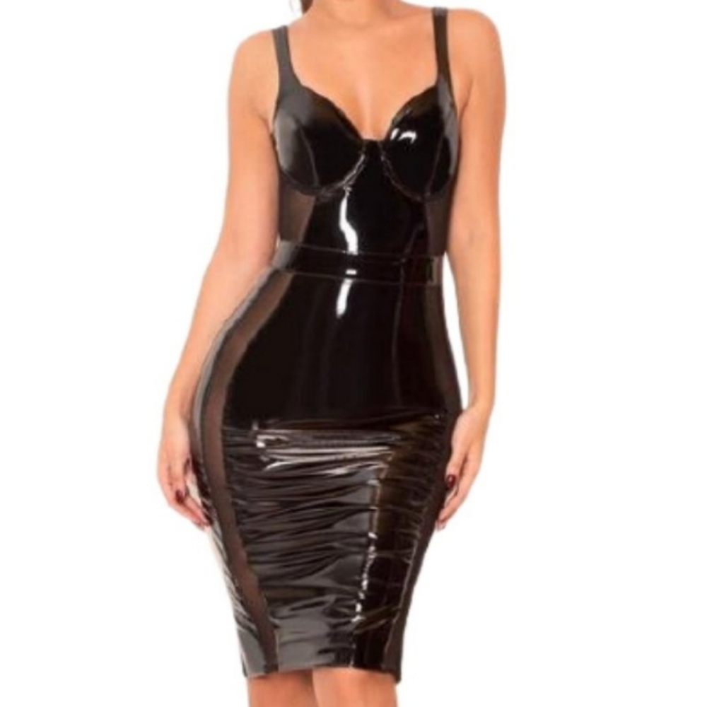 House of CB London PVC Mesh Dress